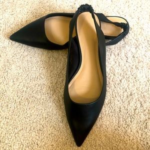 H&M black sling back flats — worn 1x